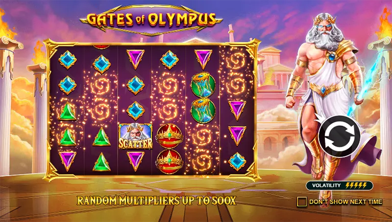 Скриншот игры Gates of Olympus